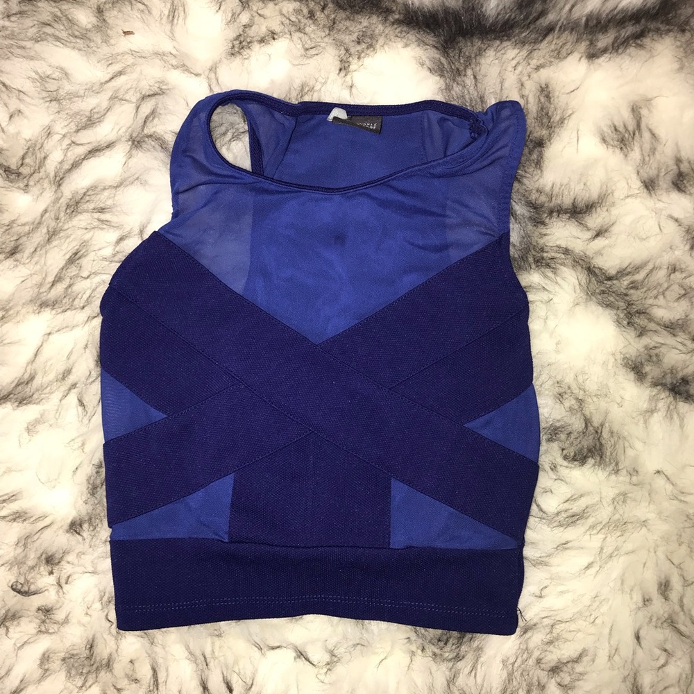 Blue crop top